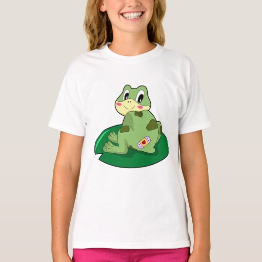 Frosch Leaf Heart Plaster T-Shirt (Vorderseite)