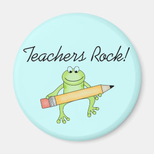 Frosch-Lehrer-Felsen T-Shirts und Gfits Magnet