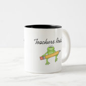 Frosch-Lehrer-Felsen Zweifarbige Tasse (VorderseiteRechts)