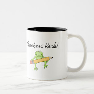 Frosch-Lehrer-Felsen Zweifarbige Tasse