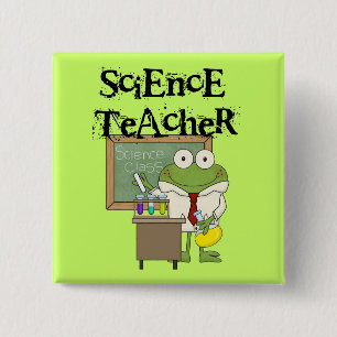 Frosch-Lehrer für Wissenschaft Button