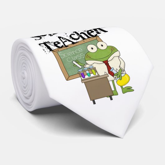 Frosch-Lehrer für Wissenschaft Krawatte (Gerollt)