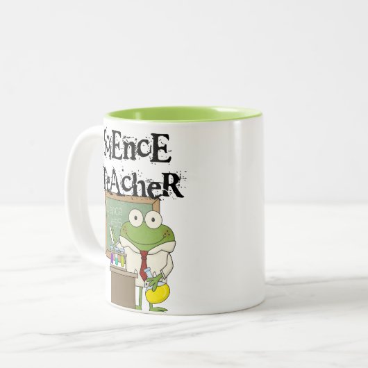 Frosch-Lehrer für Wissenschaft Zweifarbige Tasse (Vorderseite Links)