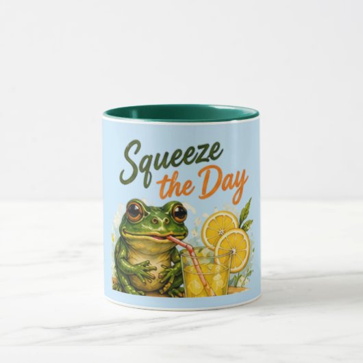 Frosch-Lemonentasse "Den Tag ausquetschen" Tasse (Zentrum)