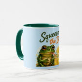 Frosch-Lemonentasse "Den Tag ausquetschen" Tasse (Vorderseite Links)