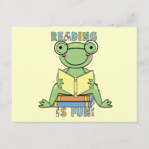 Frosch - Lesen ist Spaß und Geschenke Postkarte