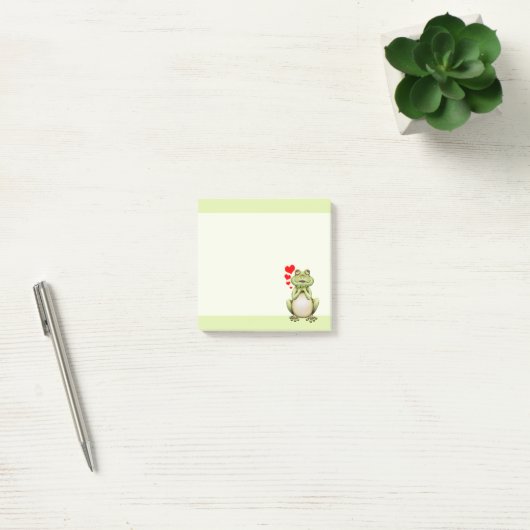 Frosch-Liebe Zeichne Grün Post-it Klebezettel (Büro)