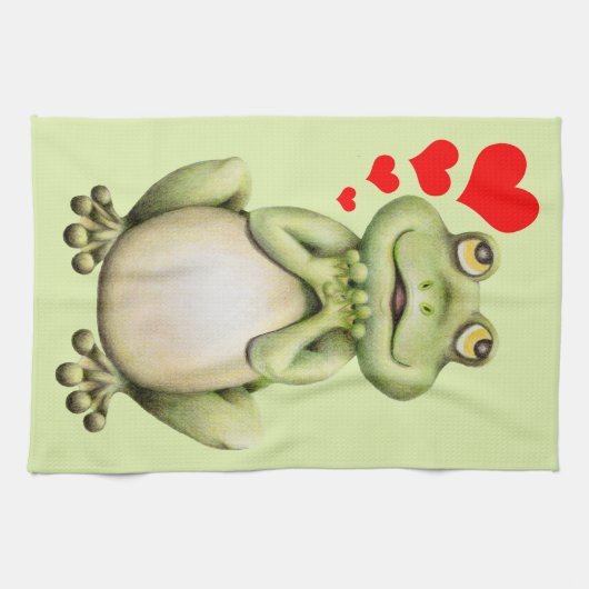 Frosch-Liebe-Zeichnen Handtuch (Horizontal)