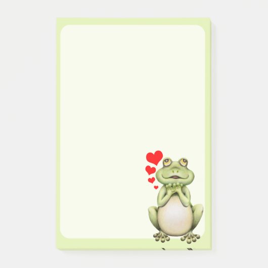 Frosch-Liebe-Zeichnen Post-it Klebezettel (Vorderseite)