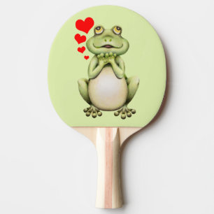 Frosch-Liebe-Zeichnen Tischtennis Schläger