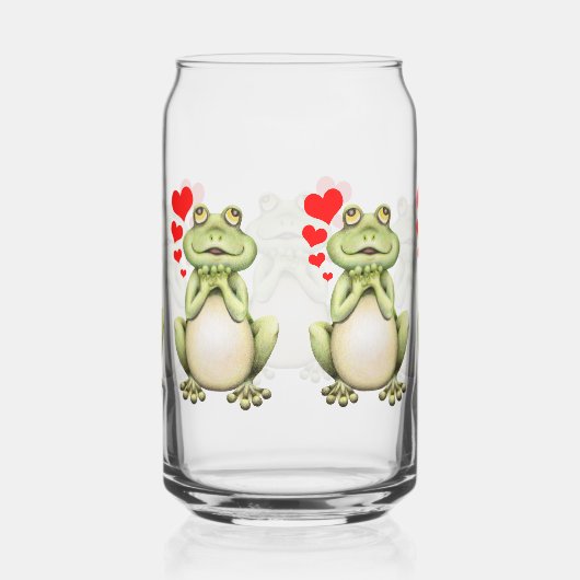 Frosch-Liebe Zeichnend Dosenglas (Rechts)