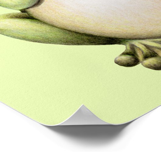 Frosch-Liebe Zeichnend Poster (Ecke)