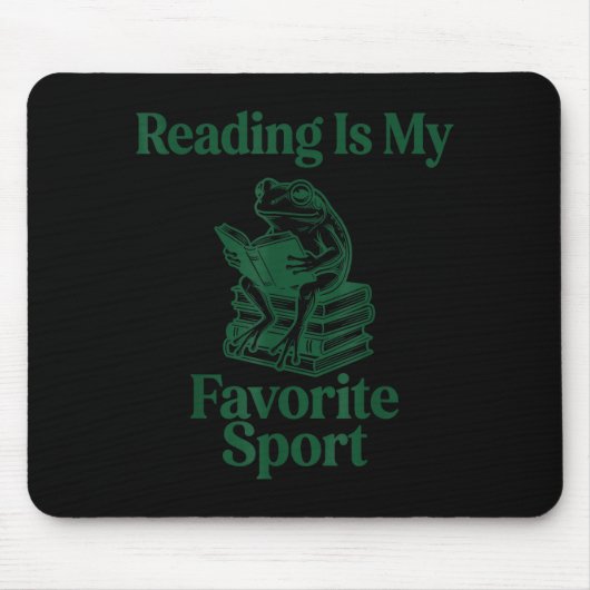 Frosch liest Buch Spaß Männer Frauen Kinder lesen  Mousepad (Vorne)