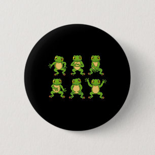 Frosch Lover Kinder Niedliche Tanzfrosche Button