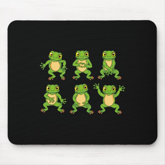 Frosch Lover Kinder Niedliche Tanzfrosche Mousepad (Vorne)