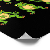 Frosch Lover Kinder Niedliche Tanzfrosche Poster (Ecke)