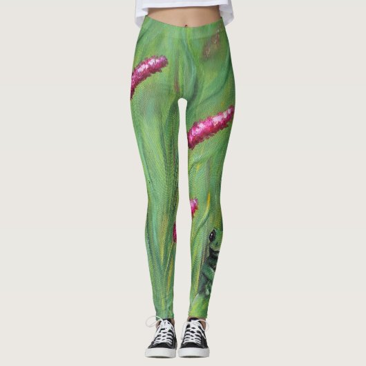 Frosch Magic Spaß Wasserfarbe Froschige Leggings (Vorderseite)