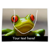 Frosch-Makro Große Geschenktüte (Vorderseite)
