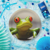 Frosch-Makro Pappteller (Party)