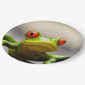 Frosch-Makro Pappteller (Schrägansicht)