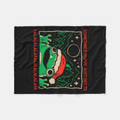 Frosch Manchmal muss man einfach Falalala  Fleecedecke (Vorderseite (Horizontal))