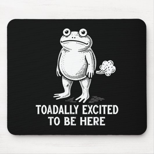 Frosch Meme Lustiger Kröte Total Ausgeflippt Hier  Mousepad (Vorne)