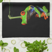 Frosch, Mit Augen gestrichen Geschirrtuch (Gefaltet)