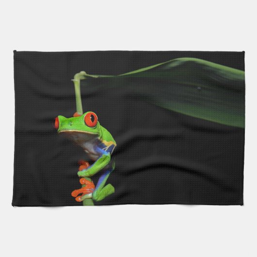 Frosch, Mit Augen gestrichen Geschirrtuch (Horizontal)