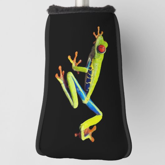 Frosch, Mit Augen gestrichen Golf Headcover (Rotieren 90)