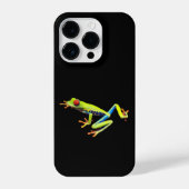 Frosch, Mit Augen gestrichen iPhone Hülle (Rückseite)