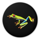 Frosch, Mit Augen gestrichen Keramikknauf (Vorderseite)