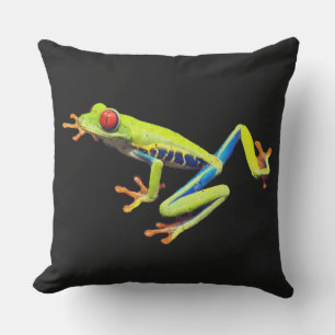 Frosch, Mit Augen gestrichen Kissen