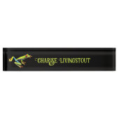 Frosch, Mit Augen gestrichen Namensplakette (Vorderseite)