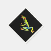 Frosch, Mit Augen gestrichen Serviette (Ecke)