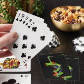 Frosch, Mit Augen gestrichen Spielkarten (In Situ)