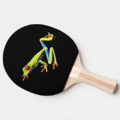 Frosch, Mit Augen gestrichen Tischtennis Schläger (Seitenansicht)