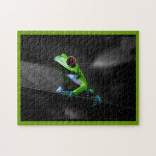 Frosch, Mit Augen Rotbaum III Puzzle