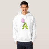 Frosch mit Ballon Hoodie (Vorne ganz)