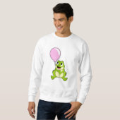 Frosch mit Ballon Sweatshirt (Vorne ganz)