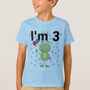 Frosch mit Balloons 3. Geburtstag T-Shirt
