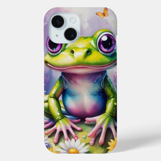 Frosch mit Blume, digitale Kunst Case-Mate iPhone Hülle (Rückseite)