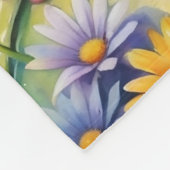 Frosch mit Blume, digitale Kunst Fleecedecke (Ecke)