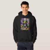 Frosch mit Blume, digitale Kunst Hoodie (Vorne ganz)