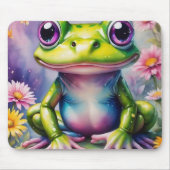Frosch mit Blume, digitale Kunst Mousepad (Vorne)