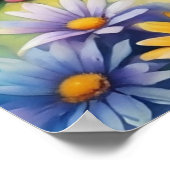 Frosch mit Blume, digitale Kunst Poster (Ecke)