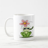Frosch mit Blume Kaffeetasse (Links)