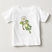Frosch mit Blume.PNG Baby T-shirt (Vorderseite)