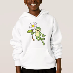 Frosch mit Blume.PNG Hoodie