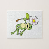 Frosch mit Blume.PNG Puzzle (Horizontal)