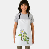 Frosch mit Blume.PNG Schürze (Insitu)